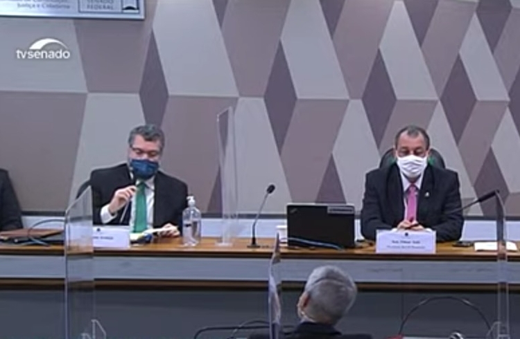 CPI da Covid nesta terça-feira - Imagem: Reprodução/TV Senado