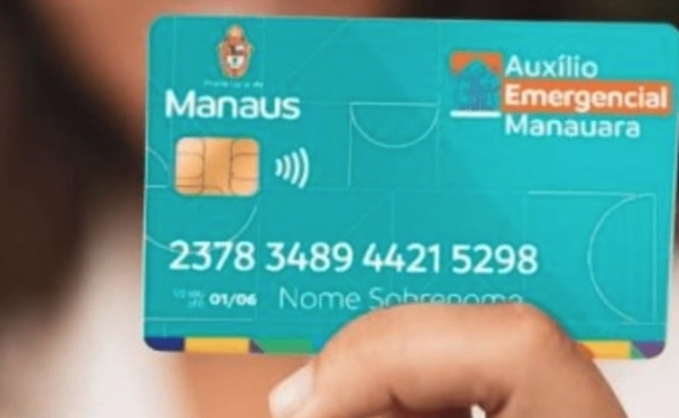 Cartão do auxílio. Foto: Divulgação/ Semcom
