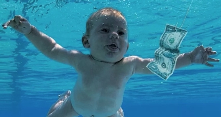 Spencer na capa do álbum do Nirvana em 1991 - Foto: Divulgação