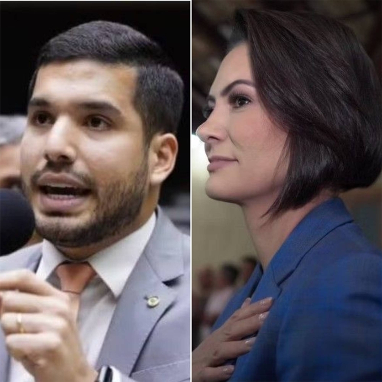 André e Michelle - Foto: Divulgação Câmara dos Deputados e PL