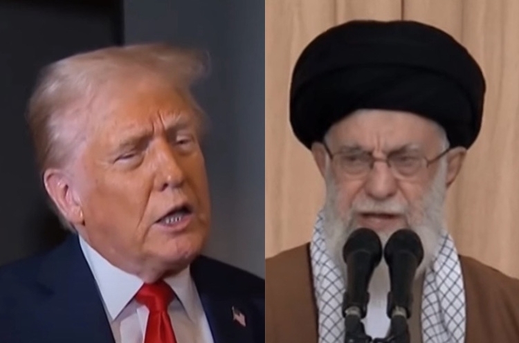 O presidente dos EUA, Donald Trump, e o líder supremo do Irã, o aiatolá Ali Khamenei- Foto: Reprodução/Youtube