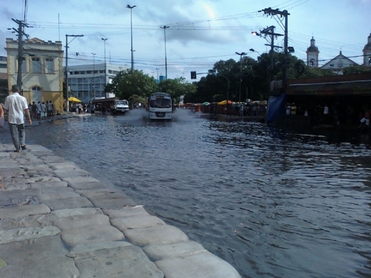 Centro de Manaus, na cheia do Rio Negro em 2012 / Foto: Divulgação 