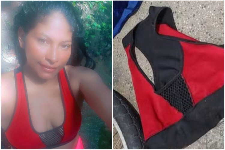 Deliomara dos Anjos Santos publicou foto usando roupa de Julieta Hernández após crime /Foto: Reprodução/ Facebook e Divulgação / PC-AM