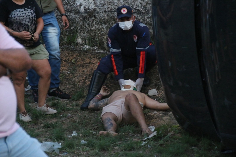 Vítima lesionada - Foto: Jander Robson/Portal do Holanda