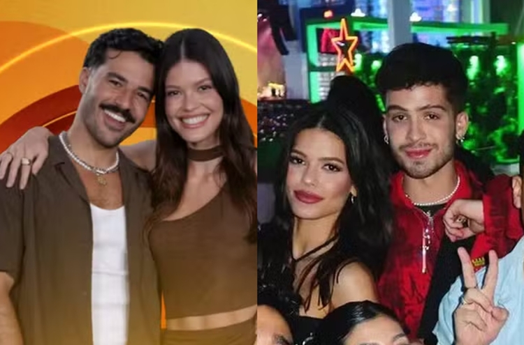 Vitória Strada é dupla de Mateus Pires. Atriz já viveu um breve affair com João Guilherme, atual namorado de Bruna Marquezine. Foto: Reprodução/TV Globo e Instagram