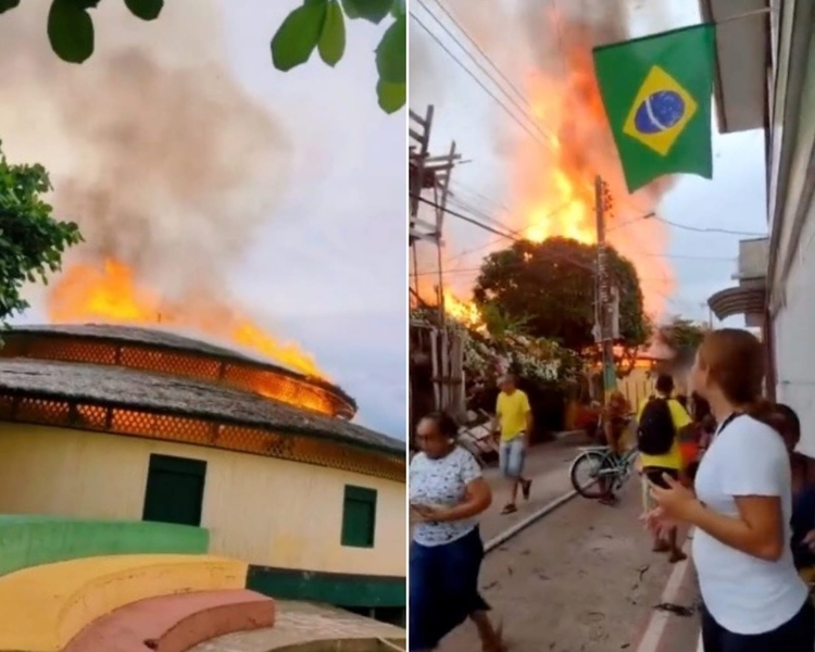 VÍDEO: Fagulhas de fogos de artifício durante jogo do Brasil podem