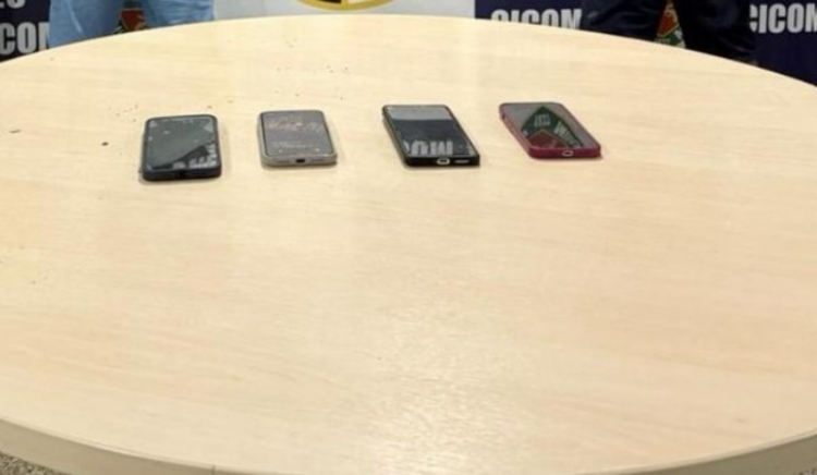 Celulares apreendidos - Foto: Divulgação 