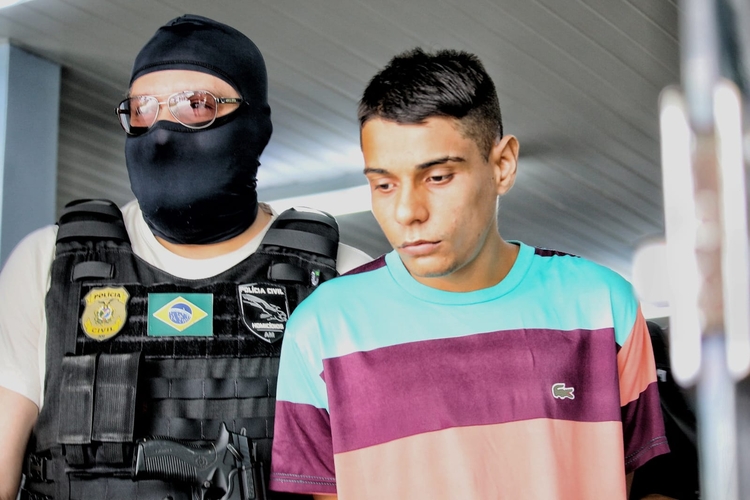 Suspeito Ricardo Junio Guimarães Fonseca, vulgo “Pimpolho”. -Foto: Jander Robson / Portal do Holanda