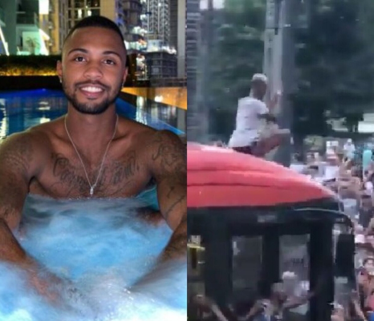 Jonathan viralizou ao dançar 'Break Free' em cima de um ônibus - Imagens: Reprodução/Instagram