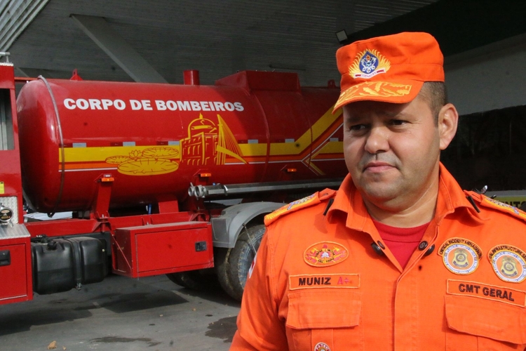Comandante do Corpo de Bombeiros, Orleilson Muniz-  Foto: Jander Robson/Portal do Holanda