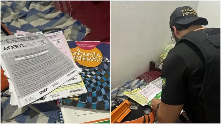 Polícia Federal realiza operação contra vazamento do Enem — Foto: PF/Divulgação