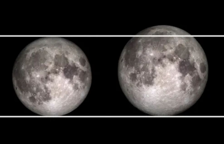 Lua fica bem perto da terra - Foto: Nasa