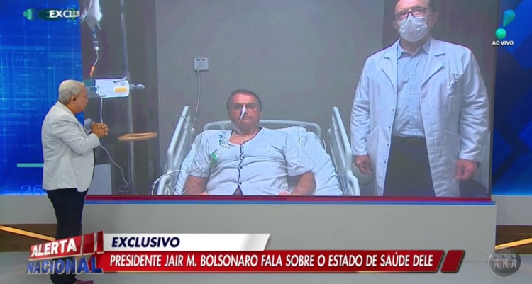 Sikêra conversou ao vivo com Bolsonaro, internado em SP - Foto: Reprodução/ Rede TV!