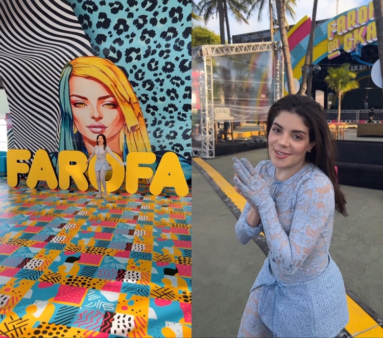 Gkay nos preparativos da 'Farofa' - Imagens: Reprodução/Instagram