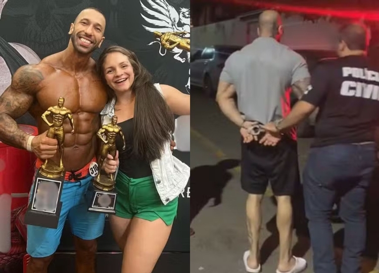 Suspeito Igor Porto Galvã e vítima Marcela Luise. - Foto: Reprodução