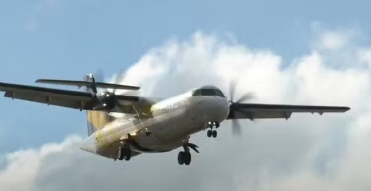 Aeronave do modelo ATR - Foto: TV Globo
