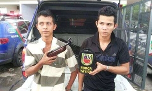 Porte ilegal de arma e tráfico de droga dá prisão