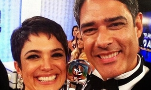  William Bonner tenta maquiar Sandra Annenberg 