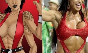 Gracyanne 'vira clone' de musa de 'Mortal Kombat 3'