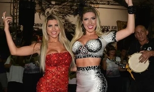 Irmãs Minerato exibem corpão e caem no samba em quadra da Gaviões 