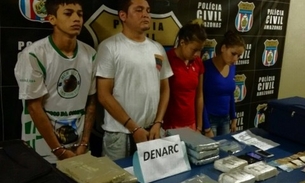 Casais de supostos trafidantes são presos na Praça 14 com 18 kg de droga