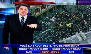 Em minutos, Datena muda de opinião sobre protestos ao ver enquete. Entenda