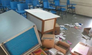 Escola é depredada em Manaus