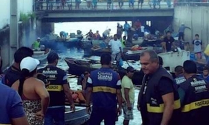 Feira irregular montada no entorno do Adolpho Lisboa é retirada