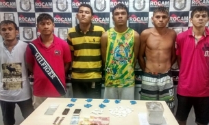 Seis jovens e um adolescente são presos vendendo droga na Compensa