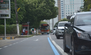 Avenida Mário Ypiranga recebe faixa azul