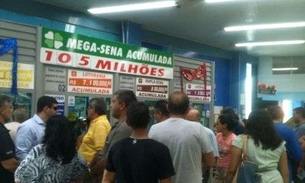Loterias lotadas atendem apostadores de olho nos R$ 105 milhões da Mega