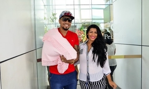 Foto da filha de Naldo e Moranguinho na maternidade é divulgada