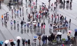 Pedido de casamento em Flash Mob