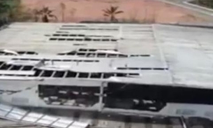 Igreja desaba durante passagem de 'ciclone bomba' no Sul do Brasil