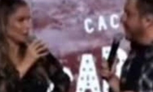 Grávida, Flávia Viana é constrangida por Bruno durante live com Marrone