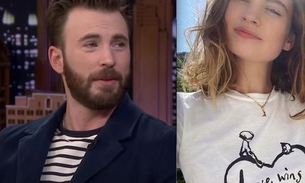 Chris Evans e Lily James são flagrados em clima de romance em parque