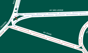 Prefeitura altera fluxo do trânsito nas avenidas São Jorge, Ipase e Compensa 