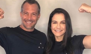 Grávidos, Malvino Salvador e Kyra Gracie posam com família completa