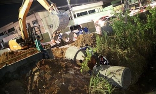 Trecho de avenida é liberado após implantação de rede de drenagem em Manaus 