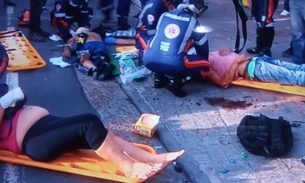 Acidente gravíssimo deixa várias pessoas feridas em avenida de Manaus
