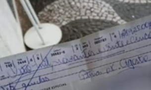 Mulher encontra cheque de quase R$ 9 mil e devolve ao dono