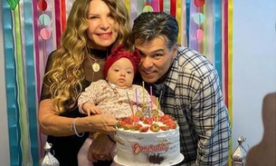 Elba Ramalho e Maurício Mattar comemoram 4 meses da neta