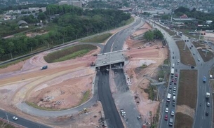 Trânsito é alterado na avenida Torquato Tapajós por obras do Anel Sul