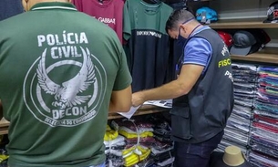 Polícia deflagra operação contra produtos falsificados no Centro de Manaus 