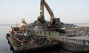 Semulsp recolhe resíduos sólidos em comunidades ribeirinhas de Manaus