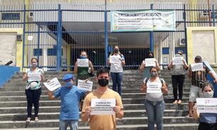 Escola tem 27 professores com Covid-19 e profissionais protestam em Manaus 