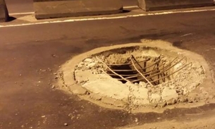 Cratera na Marciano Armond gera prejuízos