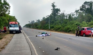 Motociclista bate em caminhão, perde o controle e tem a cabeça esmagada por um ônibus no Pará