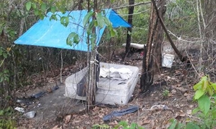 No meio da mata, laboratório de droga é descoberto no Colônia Antônio Aleixo