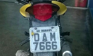 Moto roubada é abandonada na Grande Circular